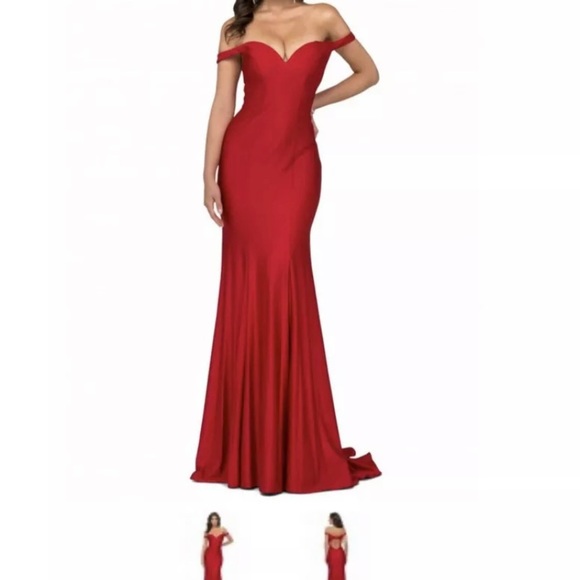 Cecilia Couture Red Gown - Picture 2 of 9